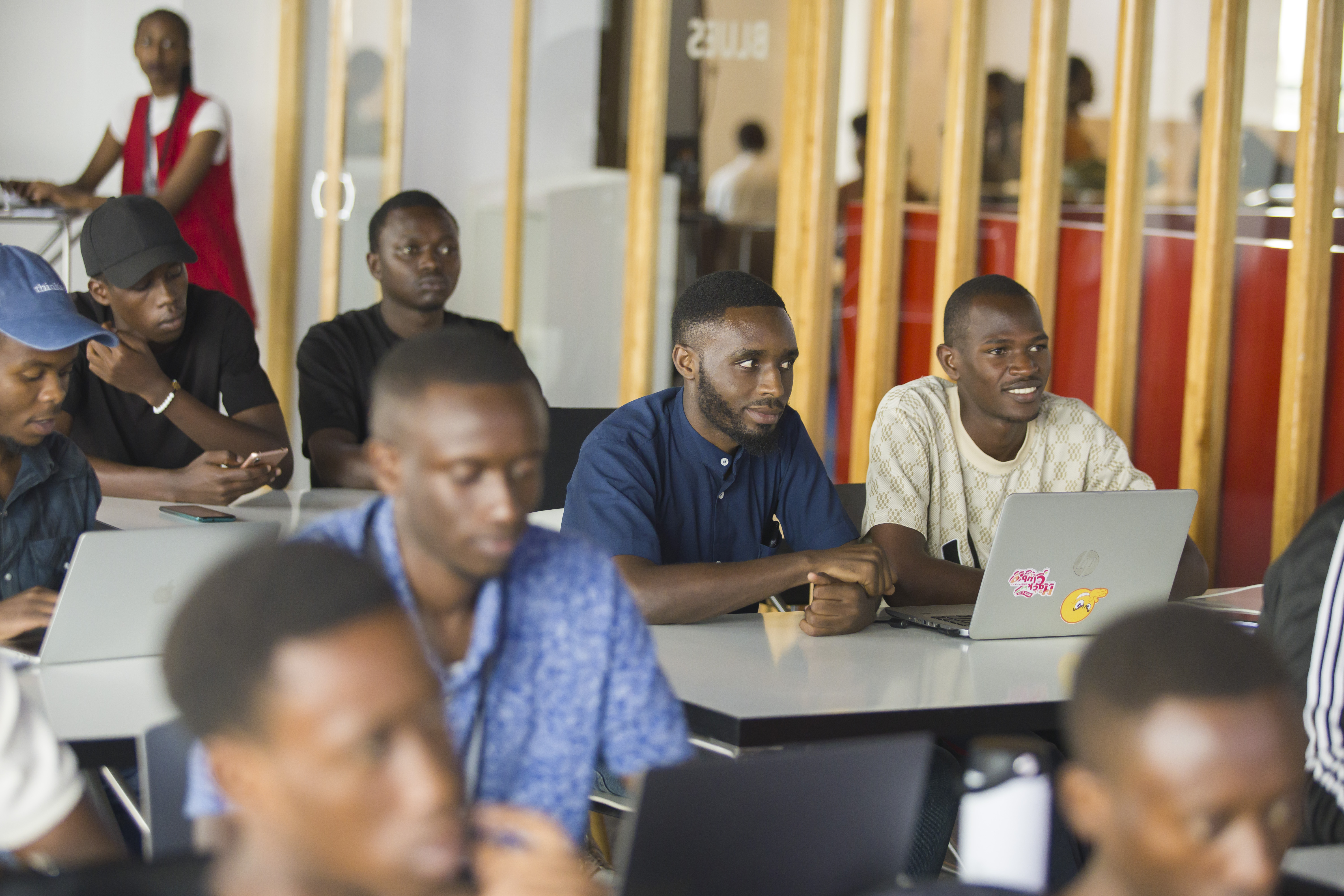 The Velamini team presenting at the hackathon