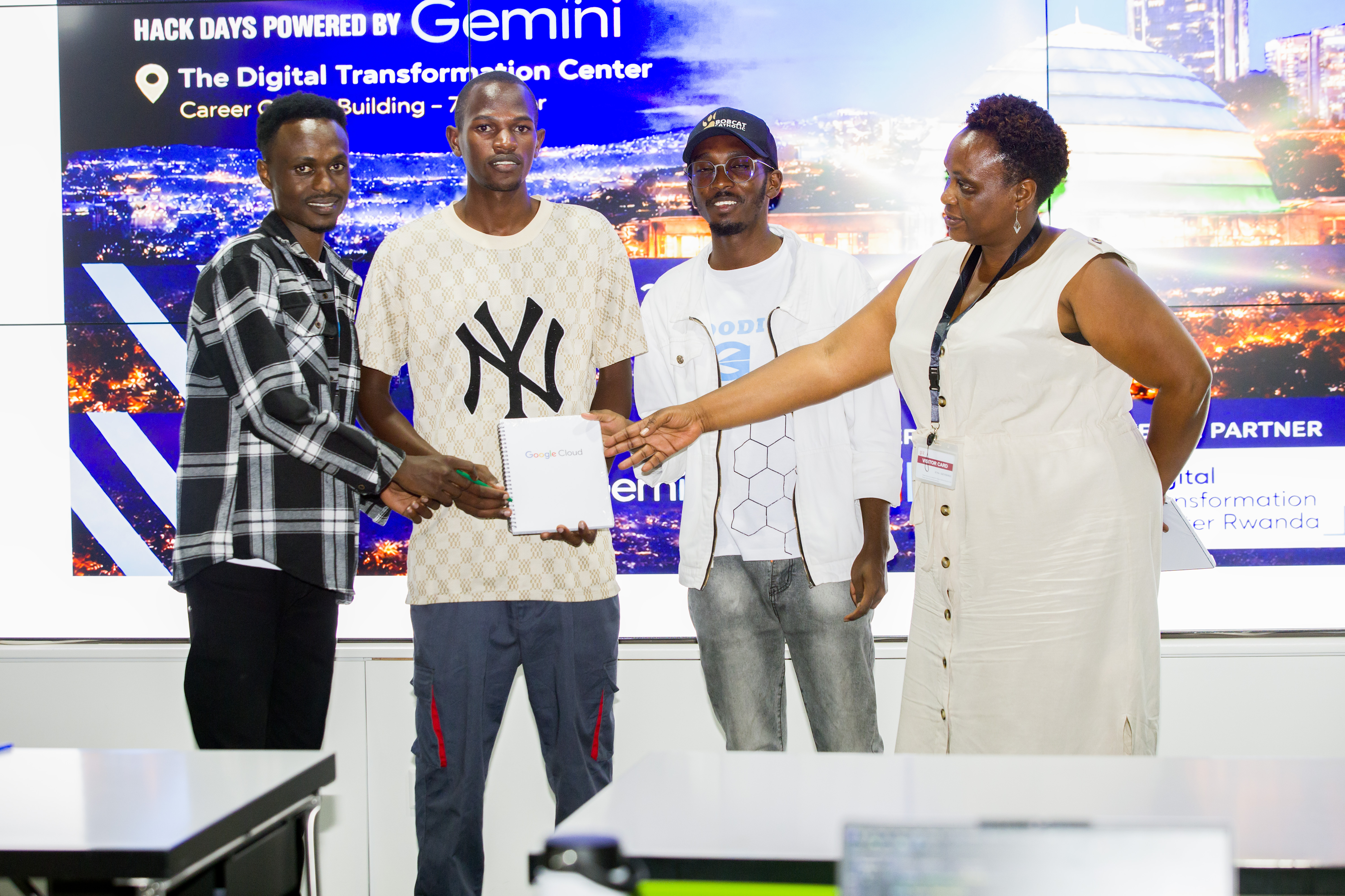 Celebrating with the team after a successful launch